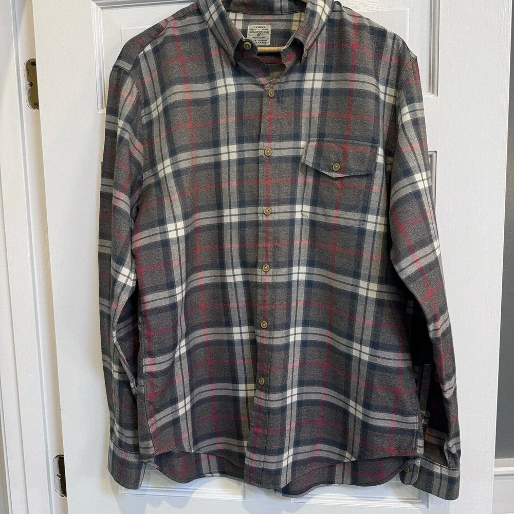 J. Crew Men's Plaid Workshirt Size L‎